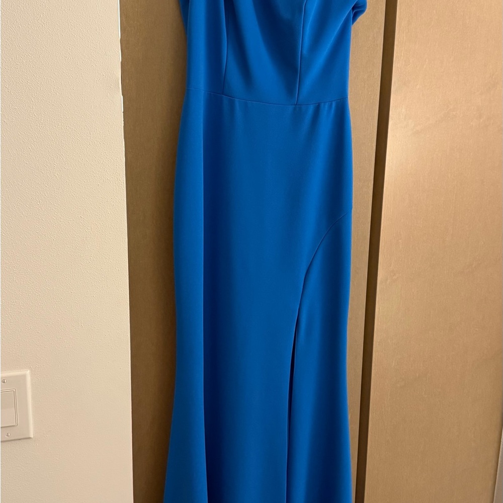 Xscape Strapless Royal Blue Dress